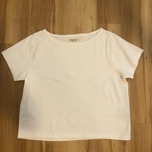 Madewell Setlist Crop Tee Cream Ivory